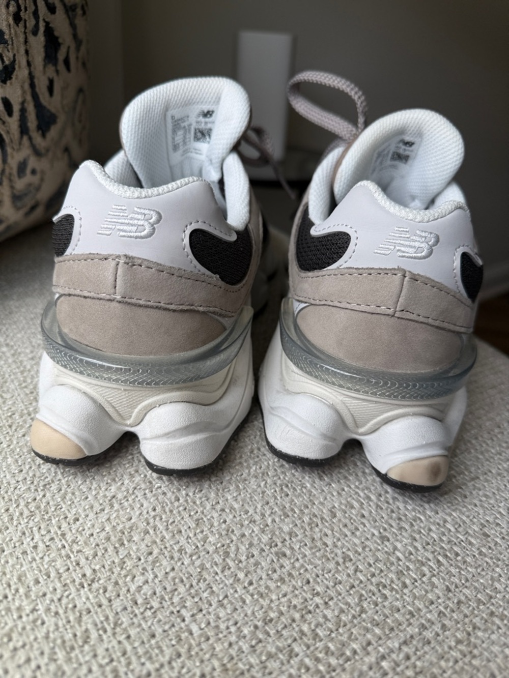 New Balance 9060 Sneakers in Taupe and Black - Picture 4 of 6